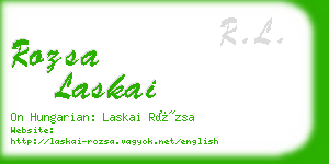 rozsa laskai business card